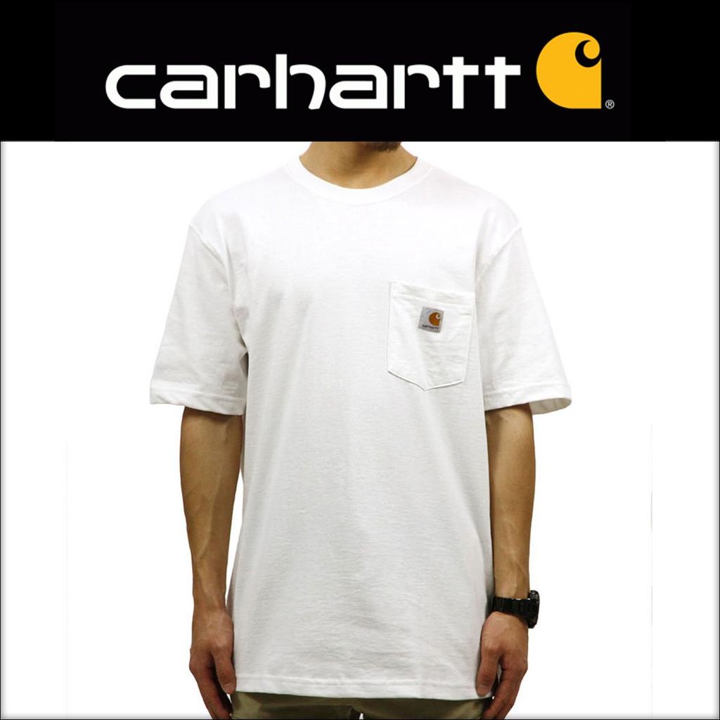 Оригинальная рабочая футболка Carhartt Pocket K87 размера XL для мужчин, с коротким рукавом, белая, (Код 4115141101-5)