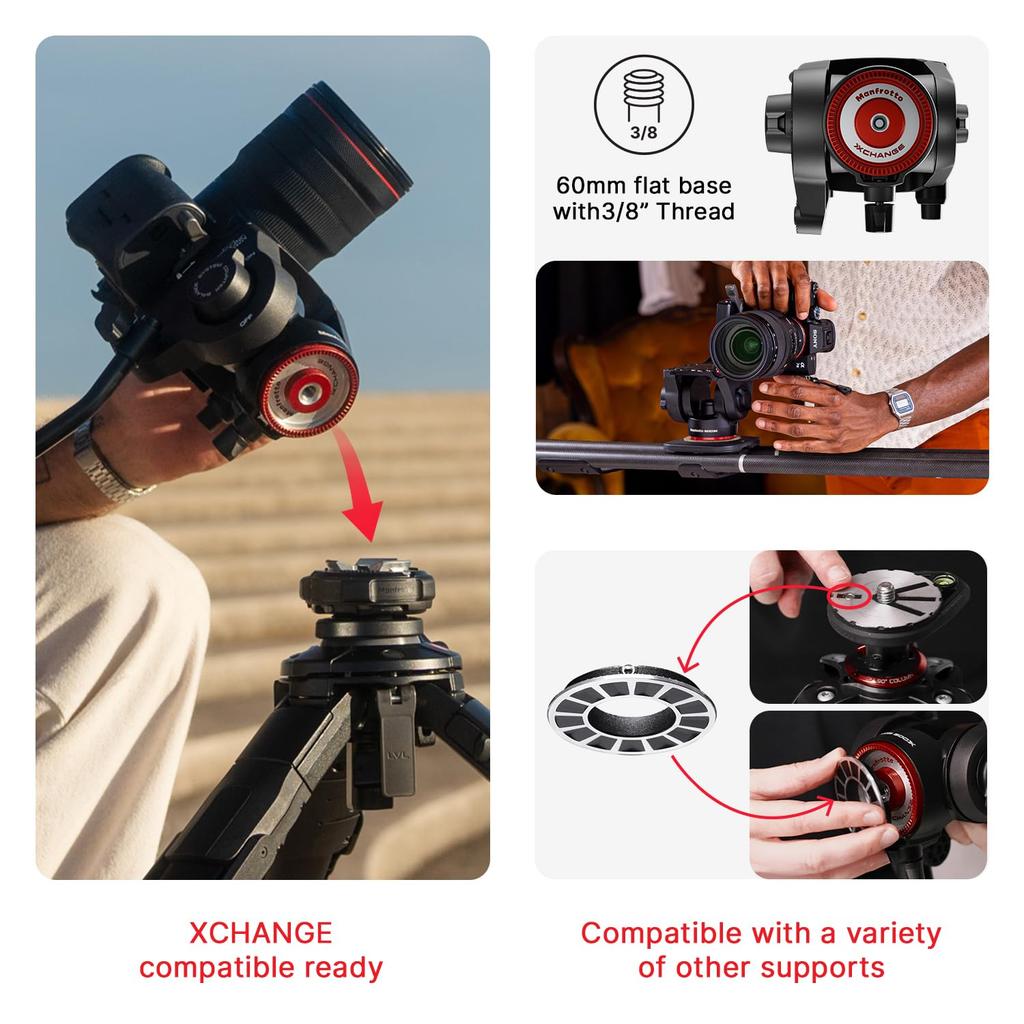Manfrotto 500X Fluid Black MVH500XAH Head, [Video Head]
