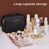 Косметичка со съемным отделением для кистей для макияжа, вместительная, с несколькими отделениями, водонепроницаемая застежка-молния, органайзер для косметики