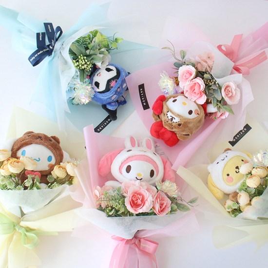 Morien Sanrio Friends Costume Ring Doll Bouquet, My Melody, 1 Piece, a Popular Character In Korea