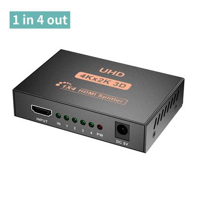 Сплиттер HDMI-совместимый 4K 2K HDMI 1 вход 4 выхода Видеопереключатель Кабель Адаптер Хаб Для PS4 Ноутбука Монитора ТВ-приставки Проектора