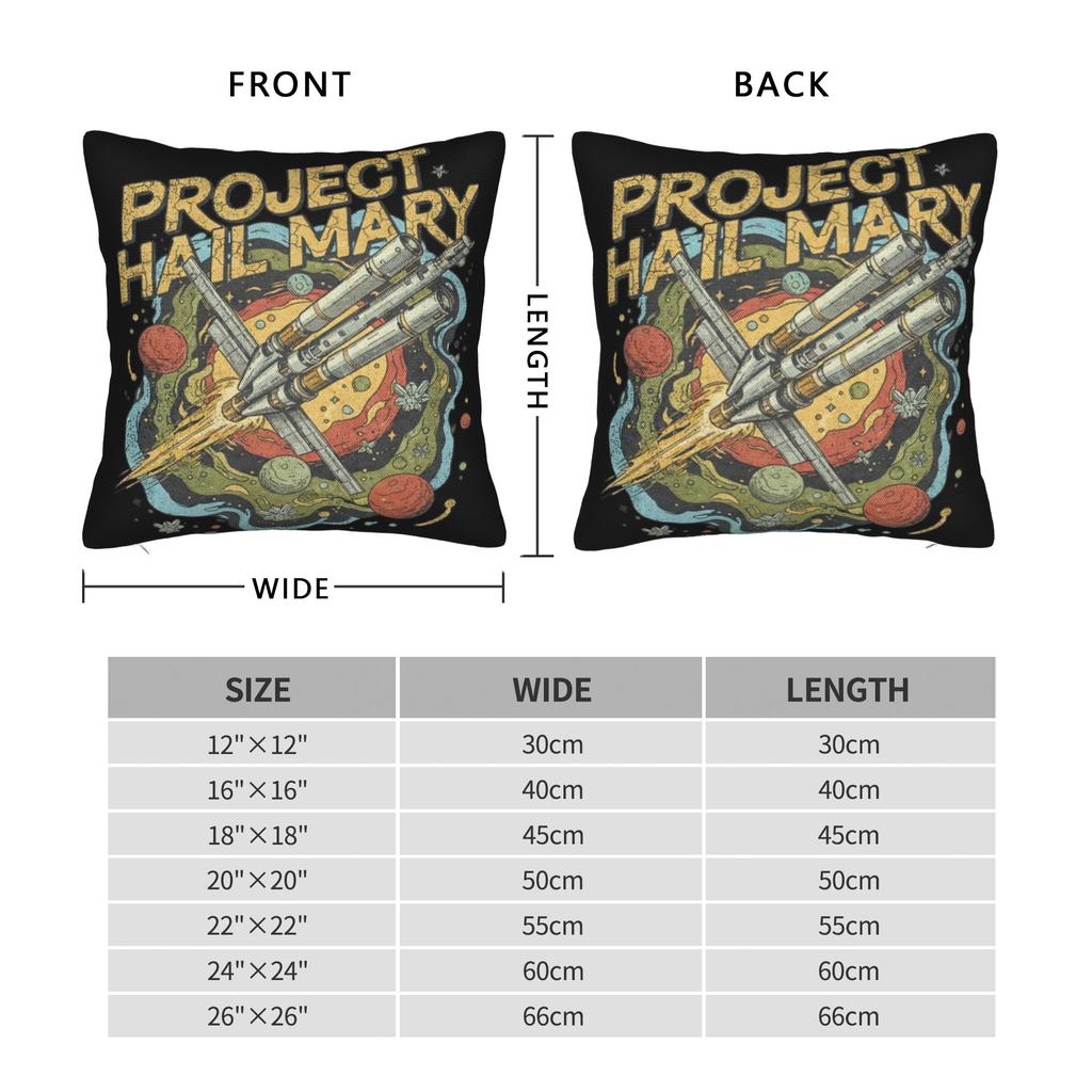 Decorative Pillow Cover Project Hail Mary Movie Stuff Sofa Throw Pillow Case Cover Zippered Multi-Size