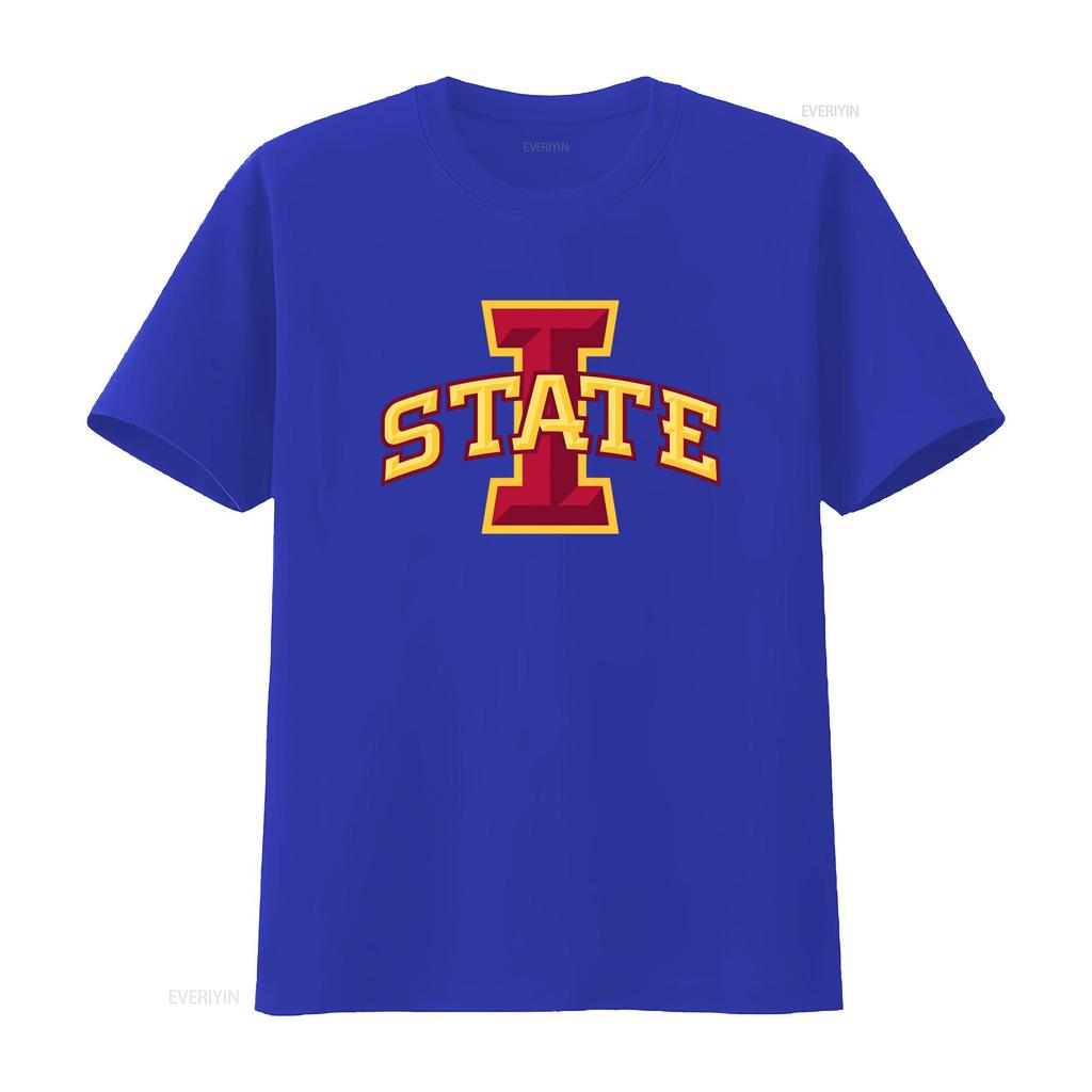 Iowa STATE Футболка Softstyle Одежда для колледжа Школьный дух Фан Стильный дизайн винтажный Стиранный топ Для повседневной носки с принтом