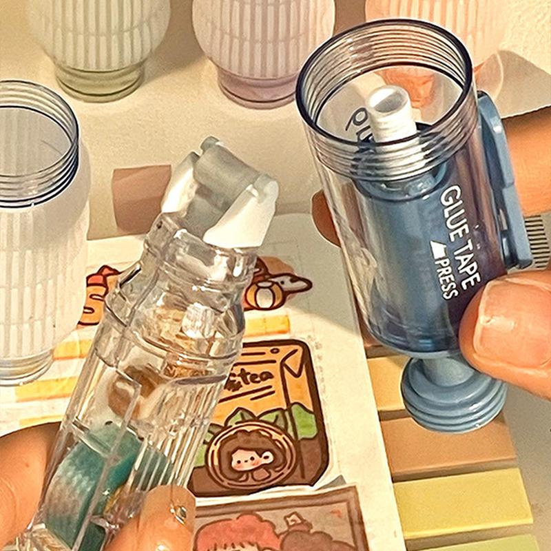 Прозрачный двухсторонний скотч с дозатором Сменные стержни Справочник Точечный клей Канцелярские принадлежности Школьные канцелярские принадлежности Канцелярские товары
