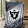 Las Vegas Raiders Flannel Fleece Blanket Cozy Warm Throw Blanket For Couch Bed Travel All Season Use