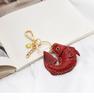 Genuine Leather Good Luck Koi Fish First Layer Cowhide Bag Pendant Handmade Car Keychain Holiday National Style Hand Account