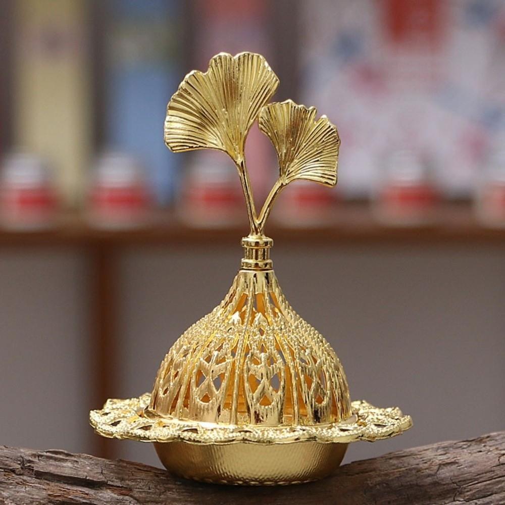 Gold Mini Censer Holder Zinc Zinc Alloy Aromatherapy Burner Creative Metal Incense Burner  Middle East