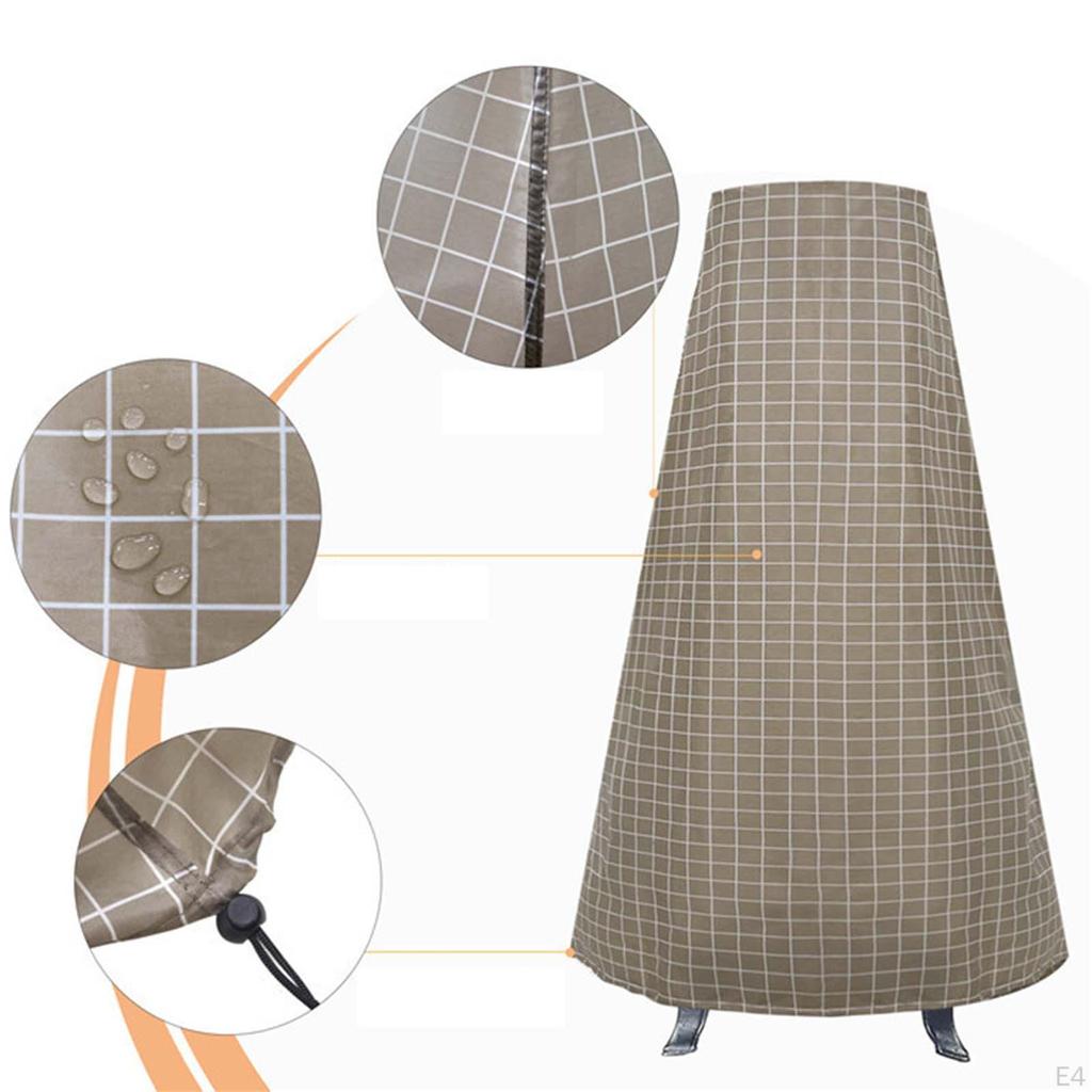 Chiminea Caps Fire Pit Cover Porch with Drawstring Dustproof Oxford Fabric Lawn Outdoor Waterproof