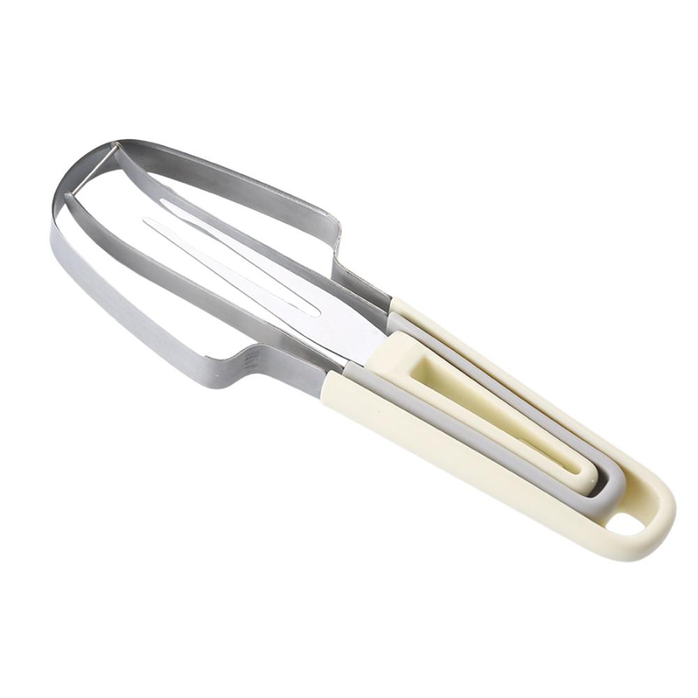 3-в-1 резак для вилки для арбуза, резак для нарезки из нержавеющей стали, инструмент для нарезки (бежевый)