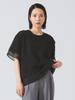 Ray Beams TEE Organza Layered One Size S/S T-Shirt, Women's, Black,
