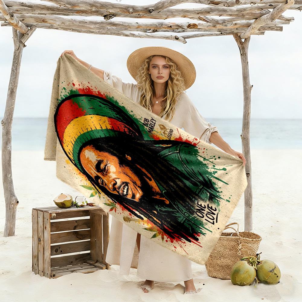 Bob Marley One Love Reggae Music Beach Towel High Absorbency Quickdry Comfortable Lightweight