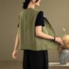 Womens Cotton Linen Vest Casual Sleeveless Coat Cardigans Lightweight Jacket Waistcoat Top