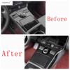 For Toyota BZ4X EA10  - 2025 ABS Wood Grain Look Car Center Console Gear Shift Panel Cover Trim Sticker Interior Accessories