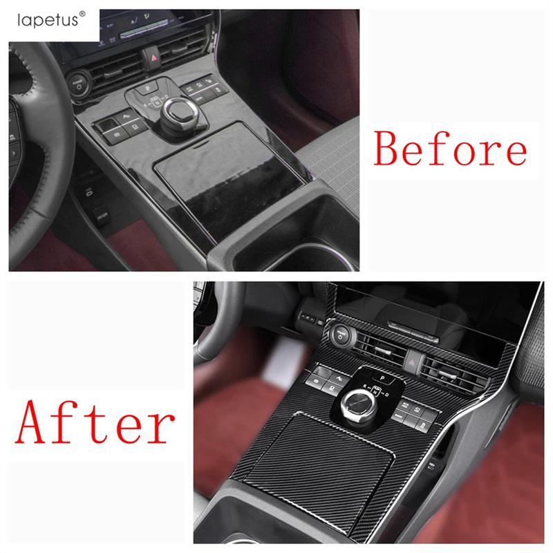 For Toyota BZ4X EA10 - 2025 ABS Wood Grain Look Car Center Console Gear Shift Panel Cover Trim Sticker Interior Accessories