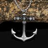 Titanium Steel Necklace, Men's Stainless Steel Boat Anchor, Personalized Pendant, Non Fading Skull Head Accessory