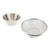 304 Stainless Steel Colander Set Microporous Fine Mesh Mini Metal Strainer with Mixing Bowl 14cm for