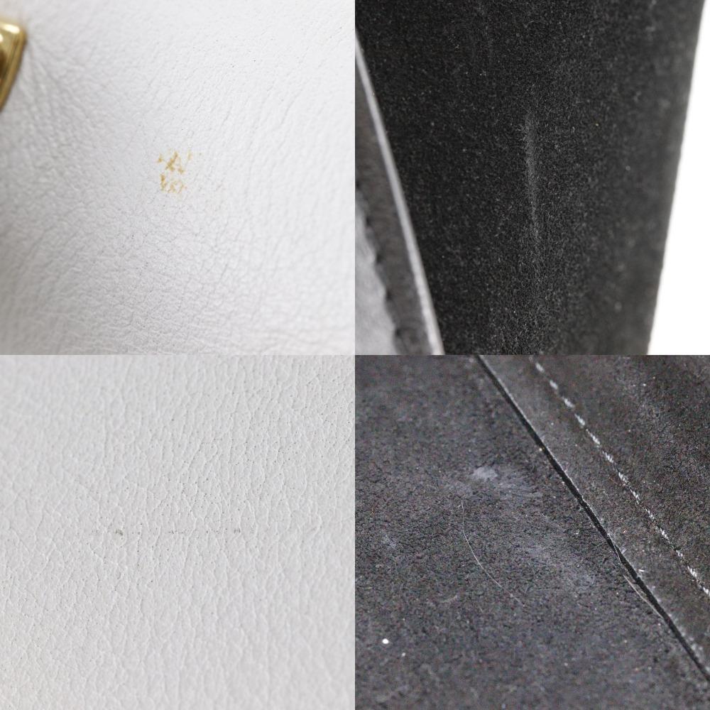 CELINE Trapeze Handbag 1695430TA medium Black / white Calfskin/Suede Women Used