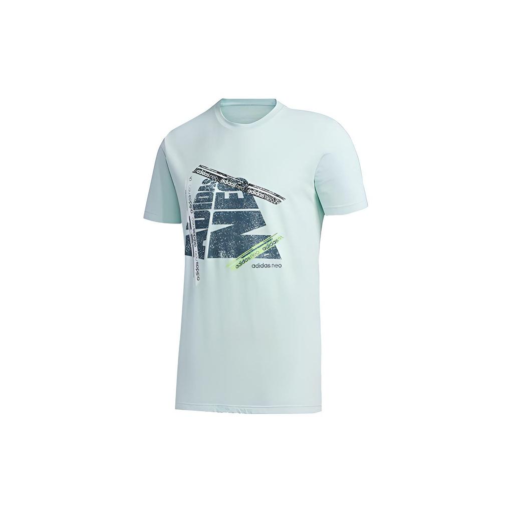 Adidas Neo Printed Straight T-Shirt Men Tops Green FP7305