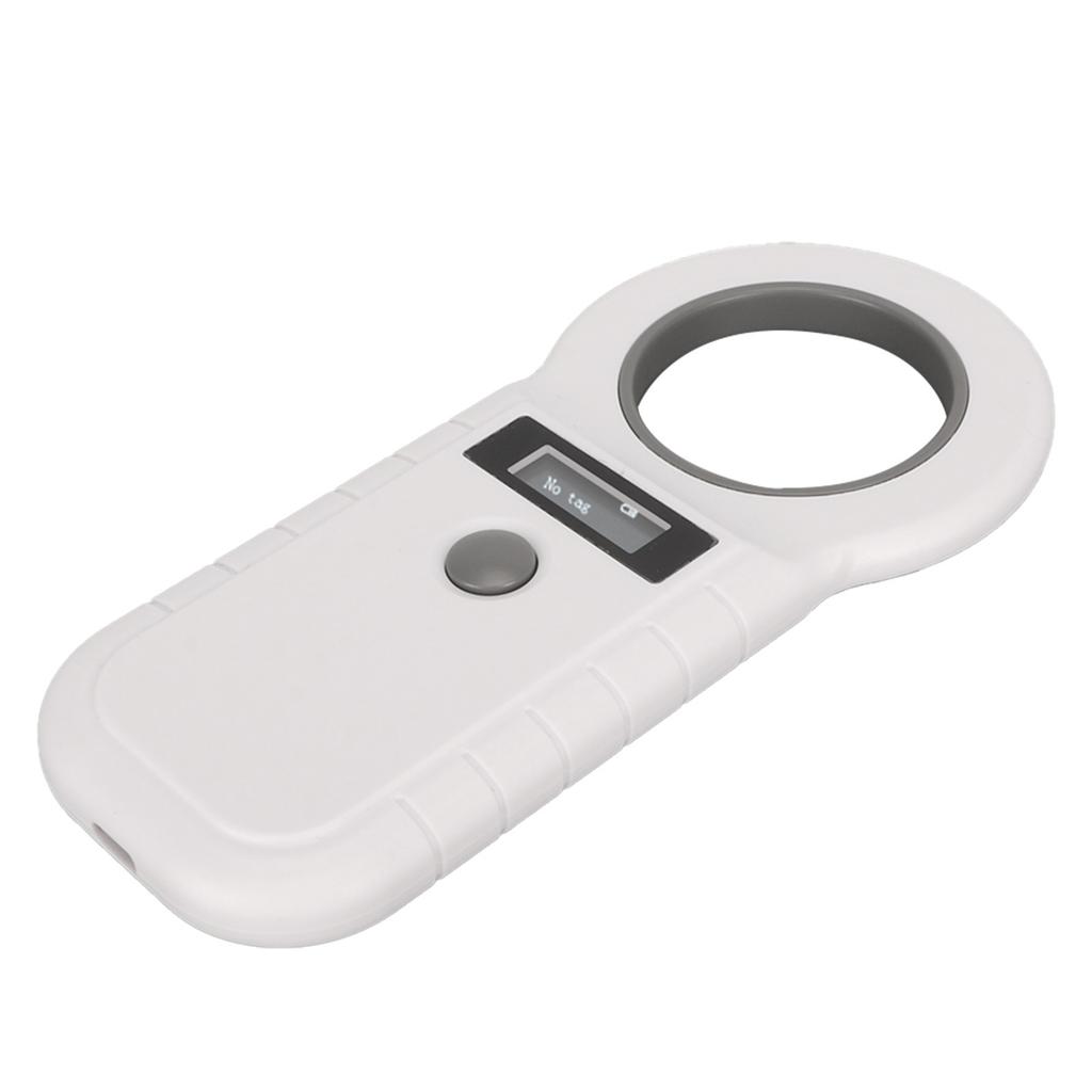 Считыватель меток для домашних животных, перезаряжаемый 2,4 ГГц Bluetooth 134,2 кГц 125 кГц, портативный RFID-сканер для домашних животных, белый