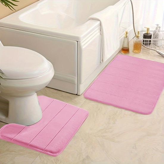 Yousheng 2 шт./комплект коврик для ванной комнаты с нескользящей подошвой 40x60 см 40x50 см коралловый бархат U-образный квадратный коврик для ванной комнаты