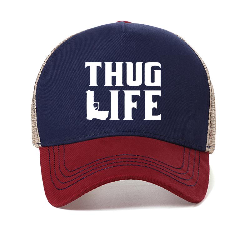 Новая кепка THUG LIFE TUPAC SHAKUR SAKUR 2PAC Альбом Кепка-тракер для мужчин Рок-группа Хип-хоп Бейсболка Высокое качество Сетчатые кепки-тракеры