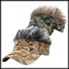 Digital Camouflage Outdoor Free CZ778 Khaki [White Fang] Cap, Fur, Style, Size, Men's, (Digital Gray)