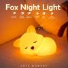 Cute Animal Silicone Night Light Fox Frog Nursery Sleeping Lamp Rechargable Duck Touch Sensor Beside Lamp For Bedroom Decor
