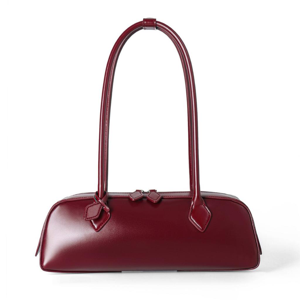 Нишевая дизайнерская одноплечевая сумка-багет из коровьей кожи большой вместимости и длинная сумка-багет