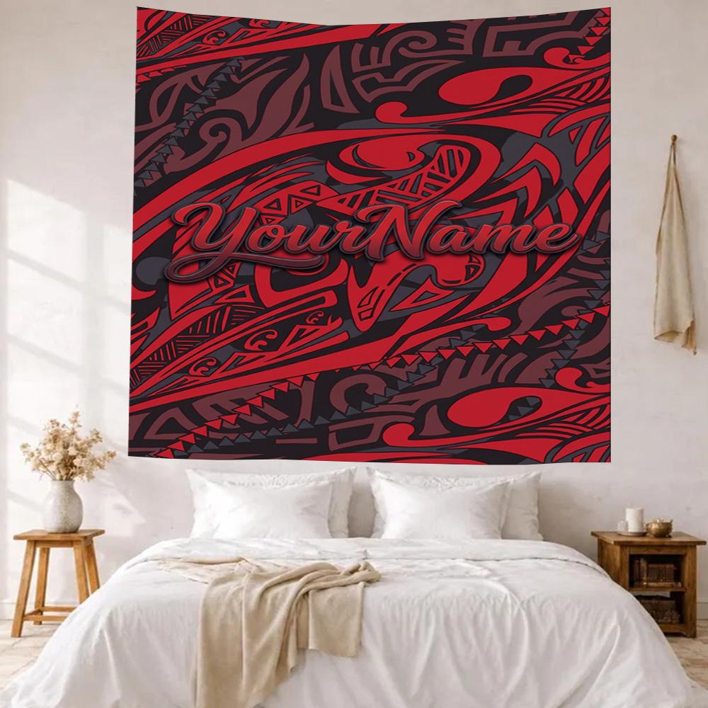 Ethnic Tribal Patterns Custom Your Name Wall Decor Tapestry Art For Pet Memorial Birthdaywedding Party Backdrop Family Gift