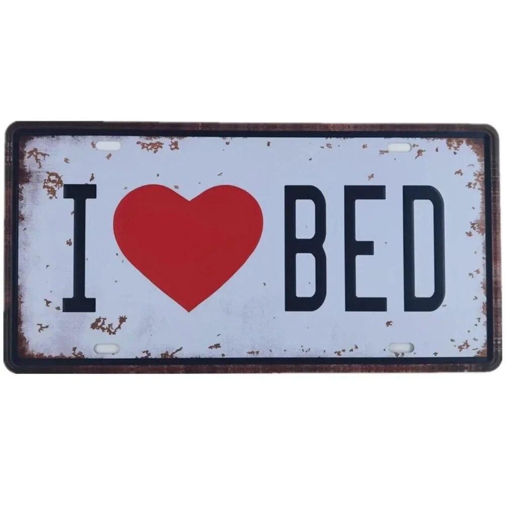 Metal Tin Sign Car License Plate Beer Beach USA Art Poster Shabby Plaque Iron Poster Pub Wall Sticker Decor