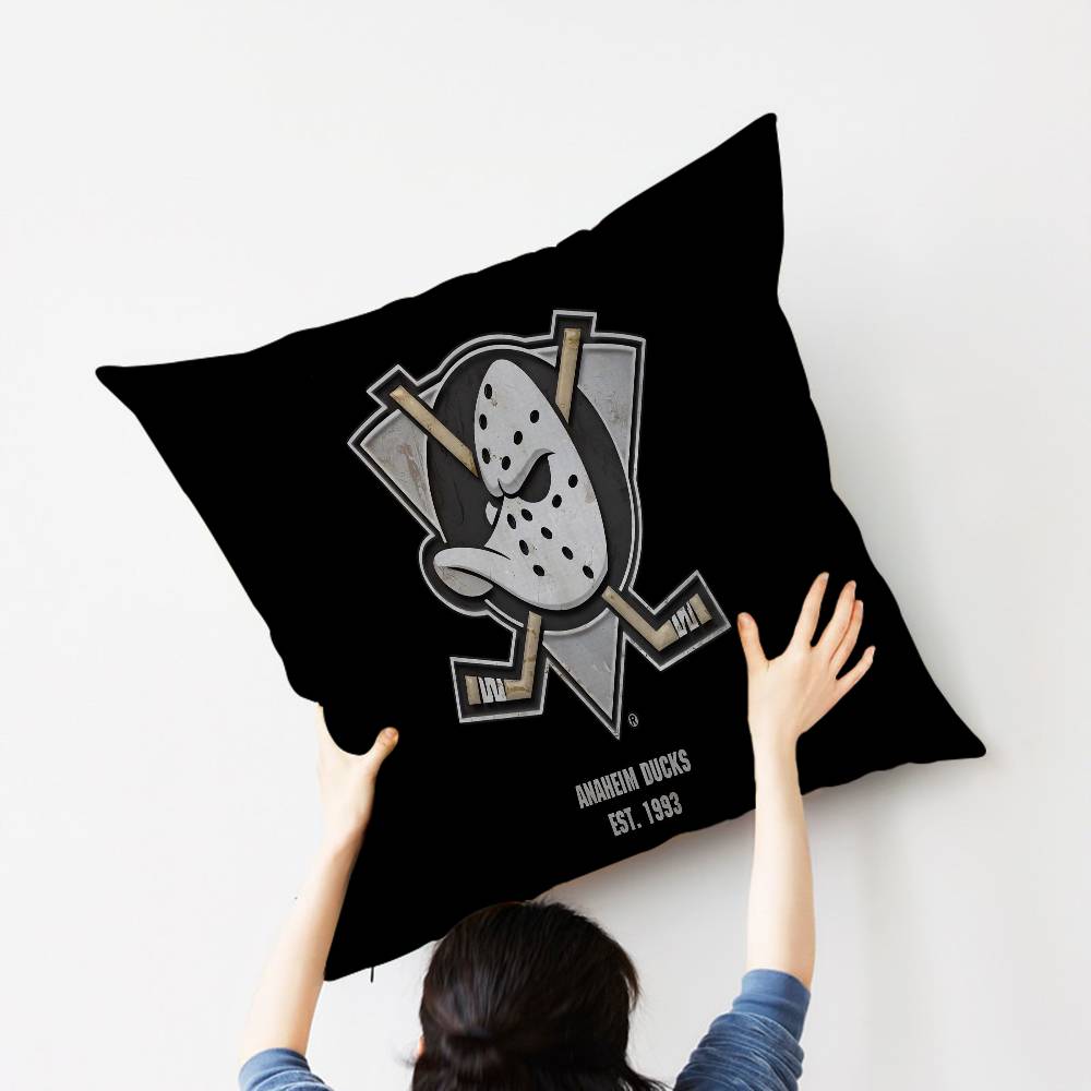 A-Anaheim D-Ducks Pillow Gift Home Office Decoration Bedroom Sofa Car Cushion Cover Case 45X45