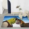 Classic Movie S-ShrekS Floor Mat Eco-Friendly Flannel Doormat Non-Slip Odorless Soft Short Plush Indoor Floor Rug