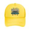 Tattooed Grandpa Vintage Bold Letter Mesh Baseball Cap Polyester Forward Observations Hat Adjustable Golf Hat Summer