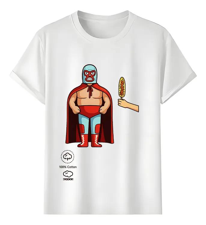 Tshirt Muscle Freaks Luchador Elote Estilo Mexicano Hombres