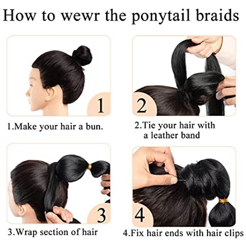 Парик-фонарь с пузырьками и хвостиком 30 дюймов, женский длинный синтетический парик с косичками, натуральный, для ролевых игр на Хэллоуин, вечеринка