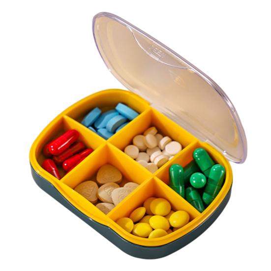 4/6 Grids Pill Box Compartment Design Moisture Proof Good Sealing Dustproof Portable Travel Tablet Organizer Daily Use