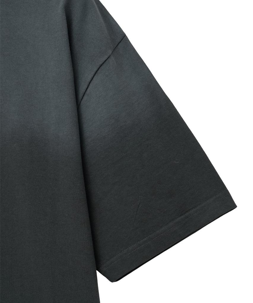 PHYPS MOTORCYCLE Winglogo Spray Dying Short Sleeve Charcoal