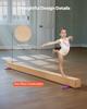 VEVOR 8FT Balance Beam for Kids, 158.7 KG Stable Support Gymnastics Floor Beam with Non-Slip Wooden Mats