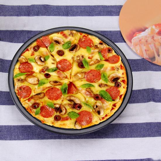 6/7/8/10 Inch Plate Dish Non-stick Pizza Pan Bakeware Tray Mold Baking Tool