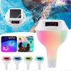 Solar Pool Thermometer with Lights IP68 Floating Water Temperature Gauge LCD Display & Mood Light for Hot Tubs Spa