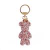 Ручная работа Мультяшный брелок с медведем из страз Металлический подвес-медведь для сумки Украшения Животное Брелок для ключей от машины Подарок