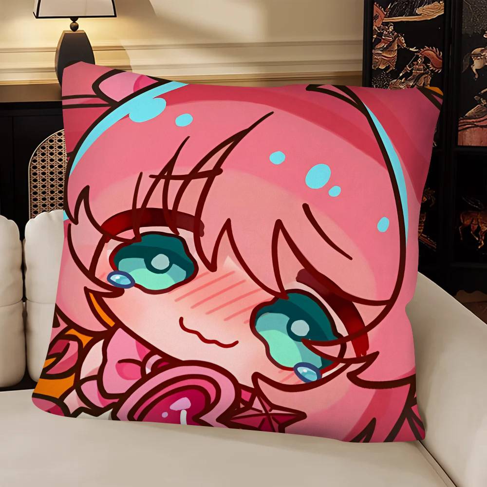 Anime Mahou Shoujo Ni Akogarete Hanabishi Haruka Pillow Case Fashion Square Pillowcase Bedroom Sofa Room Ins Decoration Leisure