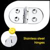 Door Hinge Stainless Steel Mirror Polished Floor Strap Hinges with Screws Decks Cabinet Hardware Parts Cupboard Window