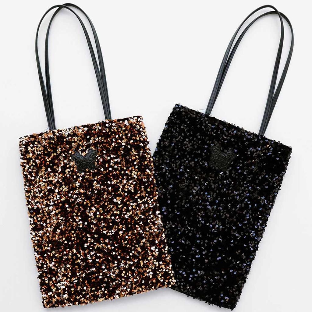 Eco Bag with Sequins [ANNA SUI] (Brown) 001540-0001-01
