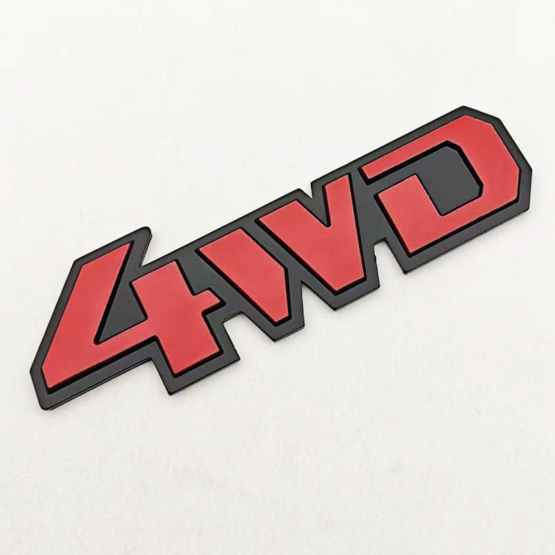 3D Aluminum Car Styling On Chrome Logo 4WD 4X4 Fender Side Rear Trunk Car Decal Emblem Trim Badge Sticker For Truck Auto Styling