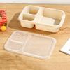1000ML Lunch Box Portable 3-Compartment Bento Box Reusable Snack Food Container for School