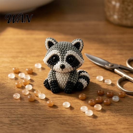 Текстурные Бусины Украшения DIY Набор для Бисероплетения Животных, Маленький 3D Набор для Поделок из Бусин, Милый Креативный Набор для Искусства из Бусин для Новичков Подростков Взрослых Снятие Стресса
