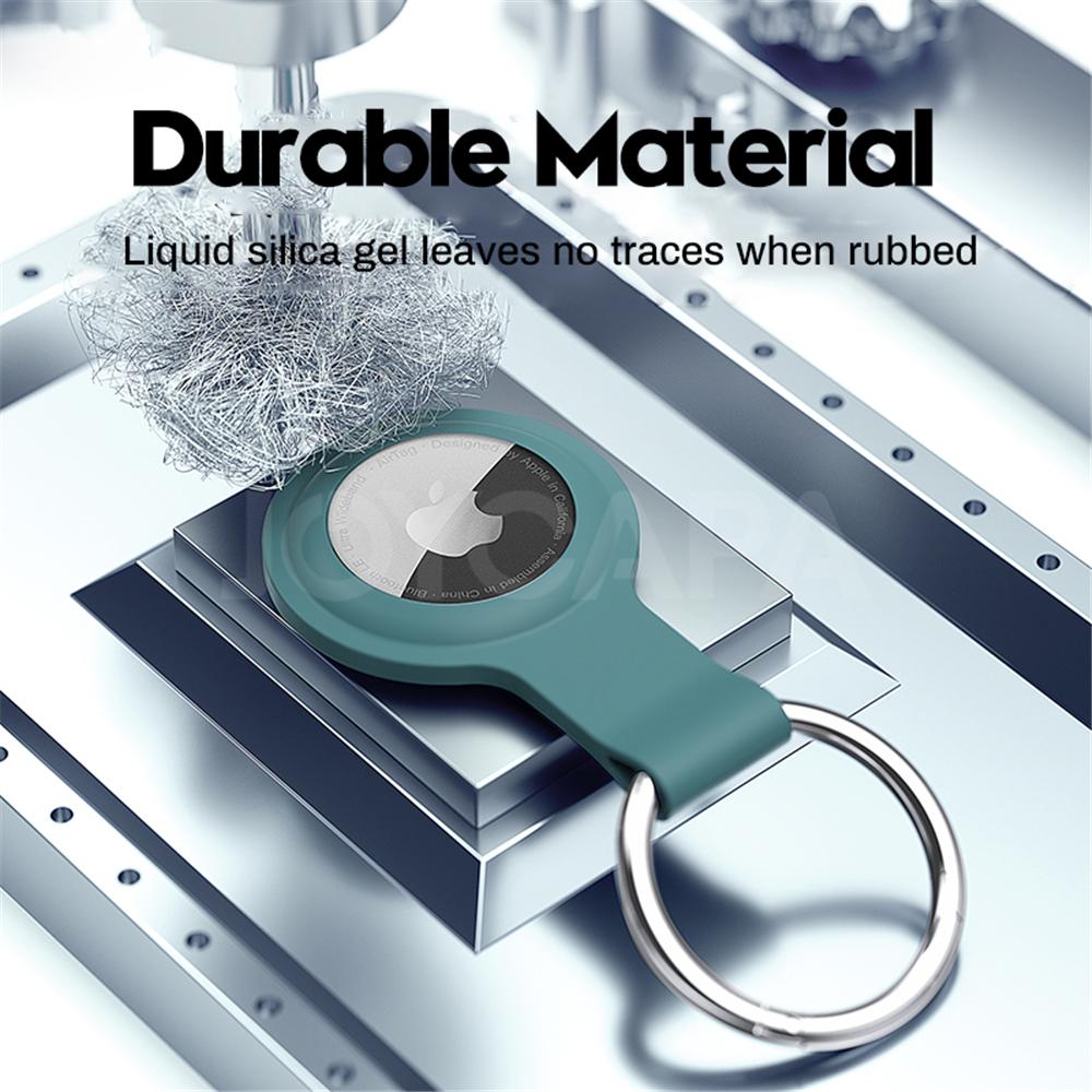 Оригинальный жидкий силиконовый защитный чехол для AirTag, защитный чехол-бампер для Apple AirTags, трекер, брелок с пряжкой Llavero