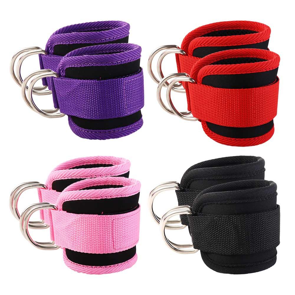 Glute Workouts Cable Ankle Straps Double D-Ring Ankle Cuffs Gym Workouts Leg Strength Trainer
