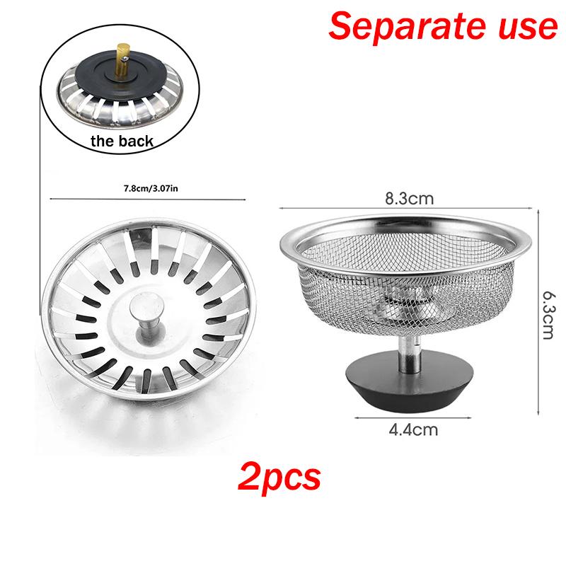 Kitchen Sink Stainless Steel Filter Sewer Mesh Strainers Bathroom Sink Floor Drain Hair Waste Filter Drain Basket Hole Filter